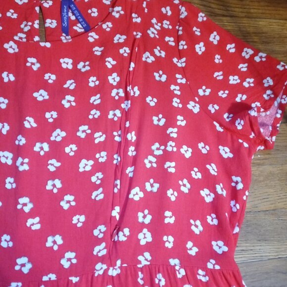 SERAPHINE leora nursing top in red floral (sz12) - Picture 4 of 12